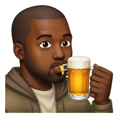 Kanye west drinking beer  sticker