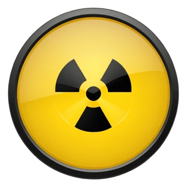Radiation symbol sticker