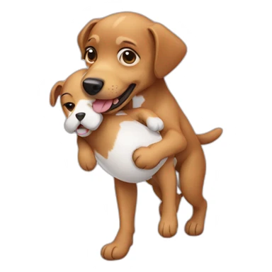 Dog carrying a baby sticker