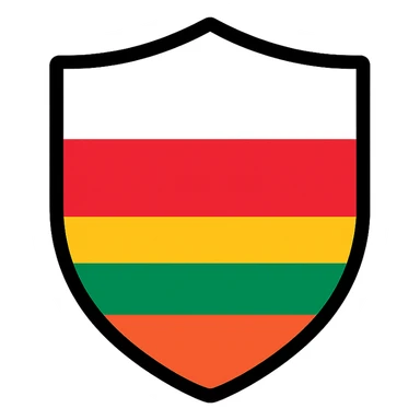 creative combined design blending elements of the Polish and Lithuanian flags sticker