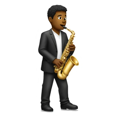 Person playing sax sticker
