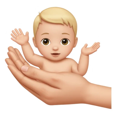baby grabbing hand  sticker