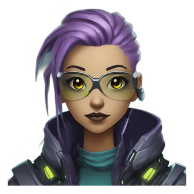 cyberpunk alien character desing scifi roguelike rpg style inspired by slay the spire digital art sticker