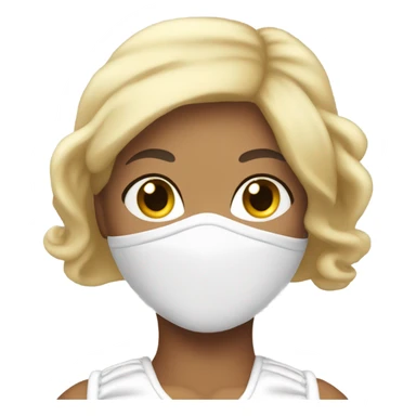 Boxing blonde girl with white gloves sticker
