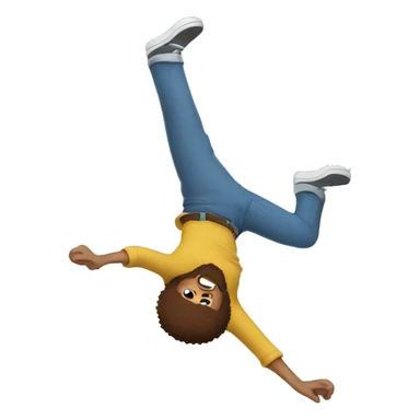 bob ross doing a backflip sticker