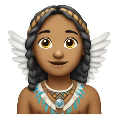 Native American Angel saying thank you sticker
