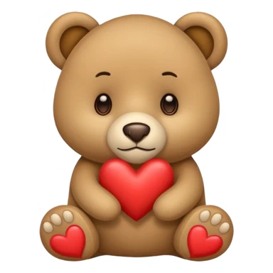 Oso con ojos de corazón  sticker