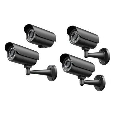 5 CCTV cameras together  sticker