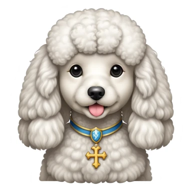Poodle crusader long hair sticker