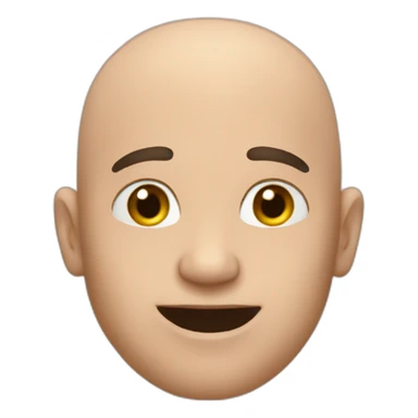 Bald man saying i love you sticker