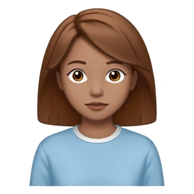 GloomyKassie with brown medium hair, light blue outfit sticker