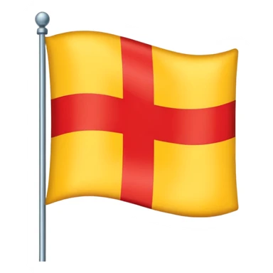 Flag red background yellow cross sticker