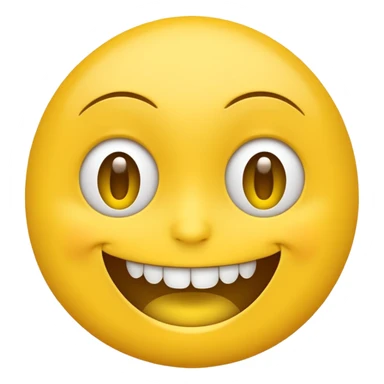 Weird creepy smile emoji sticker