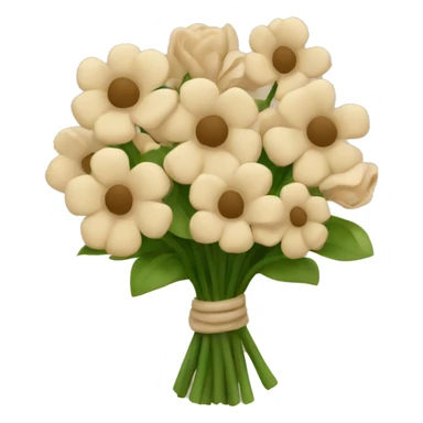 Beige flower Bouquet  sticker
