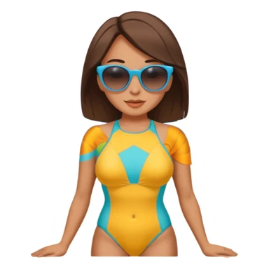 Donnamora che prende il sole al mare sticker