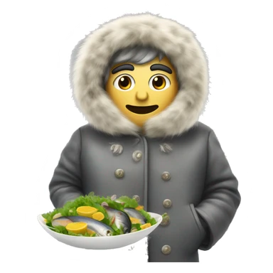 herring under a fur coat salad sticker
