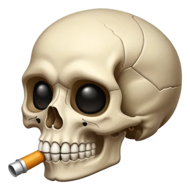 Skull saying shh sticker