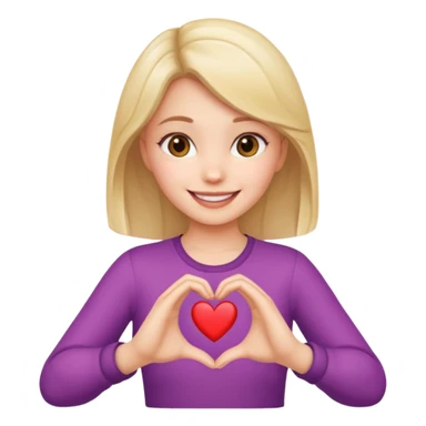 Heart hand girl  sticker