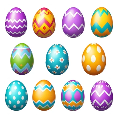 colorful Easter egg with decorative patterns sticker