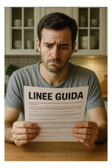 FALLA IDENTICA A QUESTA MA SUL FOGLIO SCRIVI "LINEE GUIDA" IN ITALIANO sticker