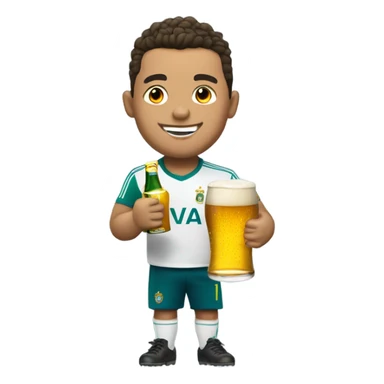 Ronaldo holding beer sticker