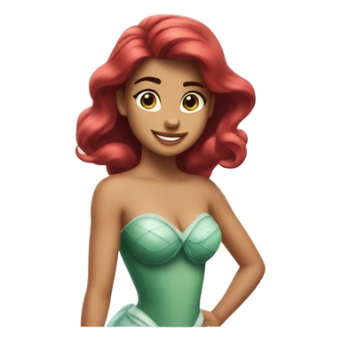 Ariel Disney with just upper body sticker