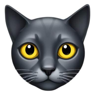 Black cat with yellow eyes With a white spot on the right side sticker