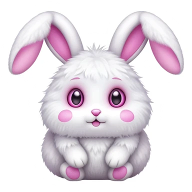 alien kawaiipuffy  fluffy easter bunny  sticker