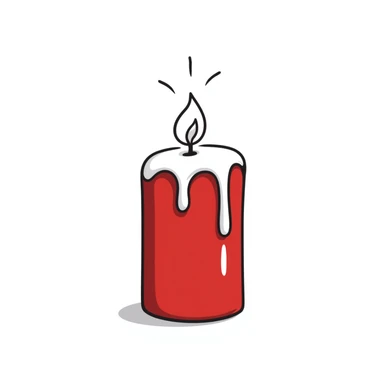 red candle sticker