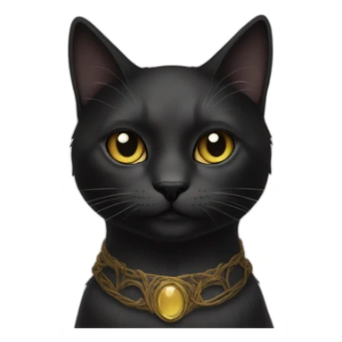 Cat black tarot sticker