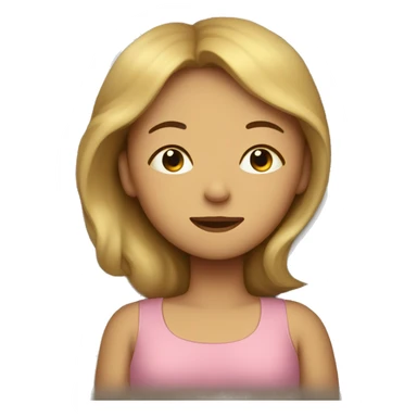 girl sleeping in bed  sticker