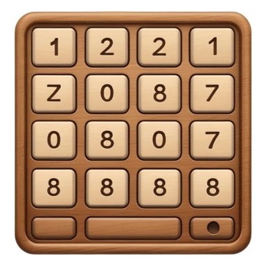 long rectangle wooden keypad sticker