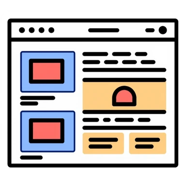 News website showing latest articles and headlines sticker