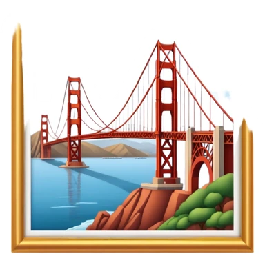 Cinematic Realistic Golden Gate Bridge Emoji sticker