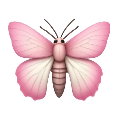 Pink and white moth sticker