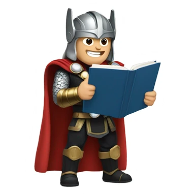 Thor holding a book sticker