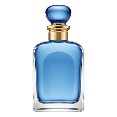 Men’s cologne with gold knob lid blue sticker