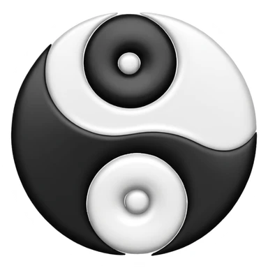 Yin and yang sticker