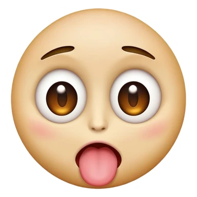 a tongue sticking out emoji with wide eyes  sticker