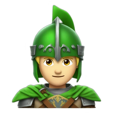 Link the knight with his green hat sticker