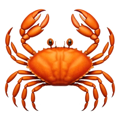 A crab with a total of eight legs sticker