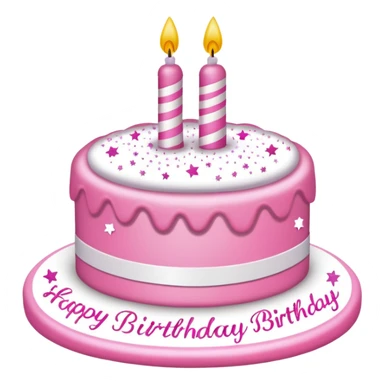 birthday sign in pink and white sticker