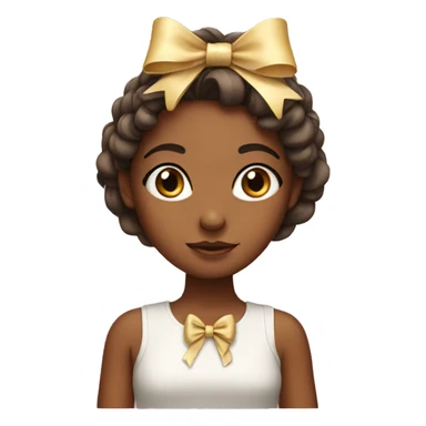 Girl with a bow on head sticker
