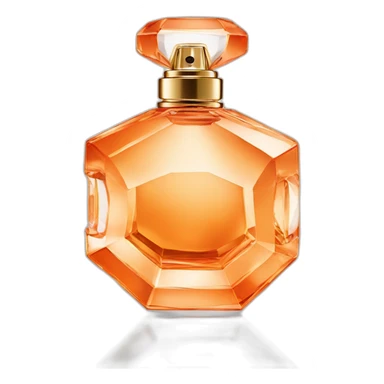 Iconic Luxury Octogonal Crystal Fragrance Bottle Orange Tint sticker
