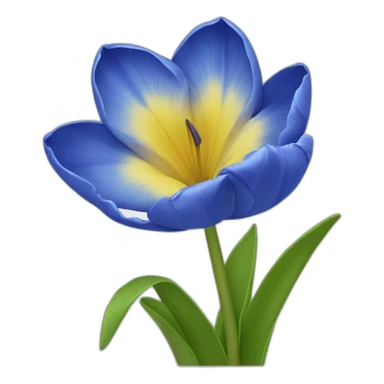 Tulipanes azules sticker