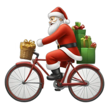 babbo Natale in bicicletta sticker