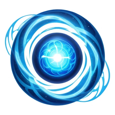 glowing energy orb with cosmic swirls, sci-fi space power source sticker