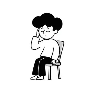 A pale person feeling dizzy and fatigued due to anemia sticker