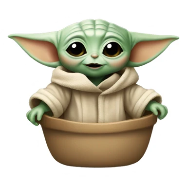 Baby Yoda celebrating sticker