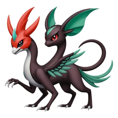 Meloetta-Darkrai-Noivern-Pokémon-Fakémon-creature sticker